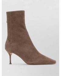Aquazzura - Saint Honor Suede Ankle Boots Stiletto - Lyst