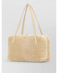 Jil Sander - Goji Shearling Clutch Bag - Lyst