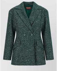 Max Mara - Virgin Wool Double-Breasted Blazer - Lyst
