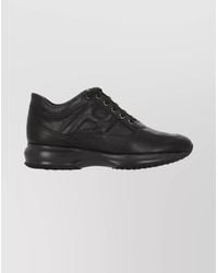 Hogan - Leather Embossed Logo Sneakers - Lyst