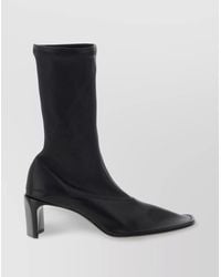 Jil Sander - Square Toe Ankle Boots With Block Heel - Lyst