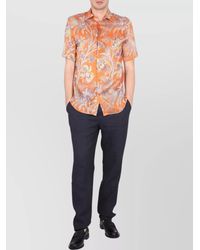 Etro - Silk Paisley-Print Short-Sleeve Shirt - Lyst