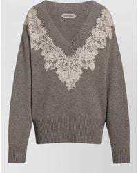 Alberta Ferretti - Cashmere Wool Sweatshirt - Lyst
