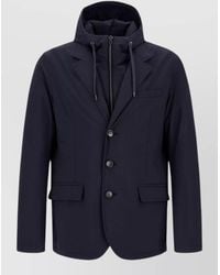 Herno - Nylon Blazer Jacket Detachable Hood - Lyst