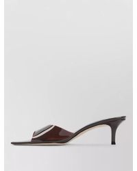 Gianvito Rossi - Elle 55 Pointed Toe Patent Mules - Lyst