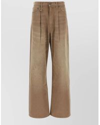 R13 - Damon Pleated Denim Trousers Belt Loops - Lyst