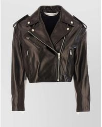 Palm Angels - Zip-Up Leather Jacket - Lyst