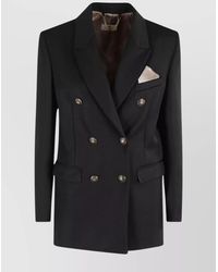Elisabetta Franchi - Wool Long-Sleeve Blazer - Lyst