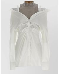GIUSEPPE DI MORABITO - Cotton Shirt Mini Dress - Lyst
