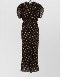 Marni - Silk Polka-Dot Sleeveless Midi Dress - Lyst