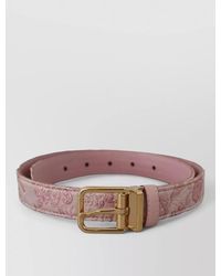 Dolce & Gabbana - Leather Canvas Embroidered Belt - Lyst
