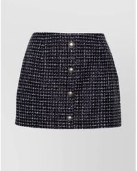 Alessandra Rich - Sequined Checked Tweed Mini Skirt - Lyst
