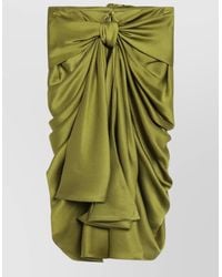 Chloé - Draped Satin Dress Featuring Bow Detail - Lyst