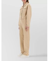 Moschino - Cotton Relaxed-Fit Wide-Leg Trousers - Lyst