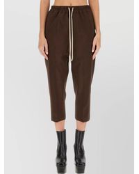 Rick Owens - Wool Regular-Fit Cropped Straight Trousers - Lyst