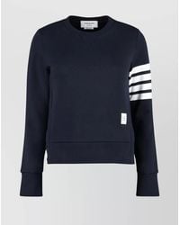Thom Browne - Cotton Ribbed Crew-Neck Sweatshirt - Lyst