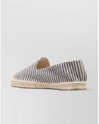 Manebí - Woven Stripe Round Toe Flat Sole Espadrilles - Lyst