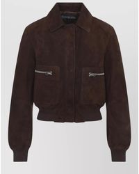 Tom Ford - Lamb Suede Bomber Jacket - Lyst