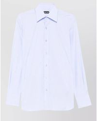 Tom Ford - Cotton Shirt Long Sleeves Button Collar Cuffs - Lyst