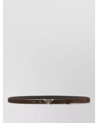 Prada - Logo Suede Belt Adjustable Size - Lyst