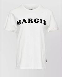 MM6 by Maison Margiela - Logo Cotton T Shirt Short Sleeves - Lyst