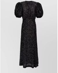 ROTATE BIRGER CHRISTENSEN - All-Over Sequin-Embellished Midi Dress With Ribbon Fastening - Lyst