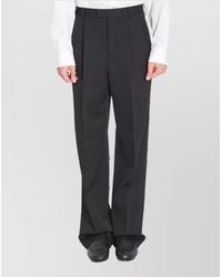 Celine - Wool High-Rise Straight-Leg Trousers - Lyst