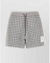 Thom Browne - Checked Tweed Knee-Length Shorts - Lyst