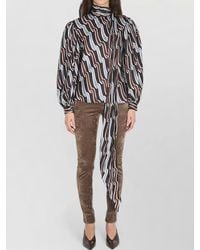 Gucci - Printed Twill Blouse - Lyst