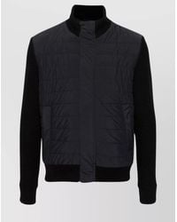 Herno - Quilted Panelled High Neck Bomber Jacket - Lyst