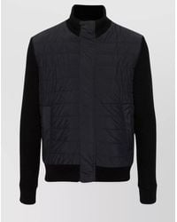 Herno - Quilted Panelled High Neck Bomber Jacket - Lyst
