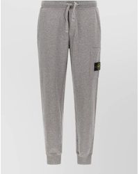Stone Island - Tapered Cotton Track Pants - Lyst