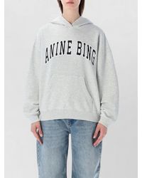 Anine Bing - Cotton Logo Print Oversized Hoodie - Lyst