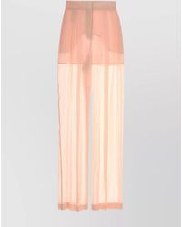 Alberta Ferretti - Silk Wide-Leg Trousers - Lyst