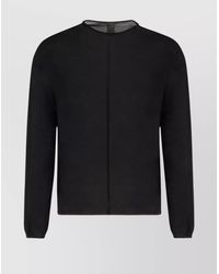 Rick Owens - Ribbed Crew-Neck Cotton Sweater With Long Sleeves - Lyst