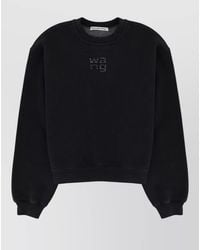 Alexander Wang - Crystal-Embellished Logo Sweatshirt - Lyst