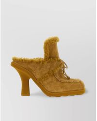 Burberry - Suede Highland 90 Mules - Lyst