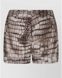 Elisabetta Franchi - Tailored Shorts Belt Loops Back Pockets - Lyst