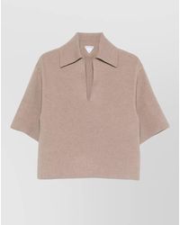 Bottega Veneta - Cashmere Knit Polo Shirt Short Sleeves - Lyst