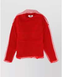 MSGM - Merino Wool Jumper - Lyst