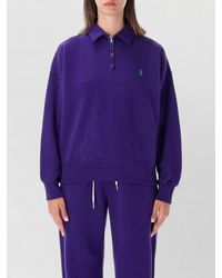 Polo Ralph Lauren - Cotton Half Zip Relaxed Fit Sweatshirt - Lyst
