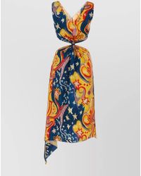 Marni - Viscose Midi Dress - Lyst
