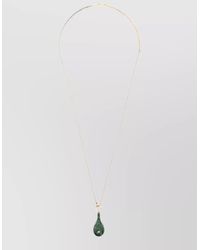 TOTEME - Teardrop Gemstone Pendant Necklace On Chain - Lyst