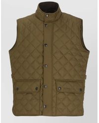 Barbour - Sleeveless Quilted Jacket High Neck Pockets - Lyst