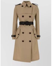Burberry - Gabardine Trench Coat Epaulettes Storm Flap - Lyst