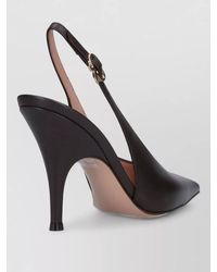Gianvito Rossi - Leather Slingback Pumps Pointed Toe Design - Lyst