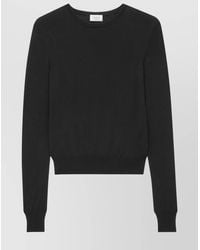 Saint Laurent - Wool Crew Neck Sweater - Lyst
