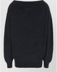 MM6 by Maison Margiela - Wool-Blend Off-The-Shoulder Mini Dress - Lyst