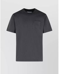 Sacai - Cotton Crew Neck T-Shirt With Chest Pocket - Lyst