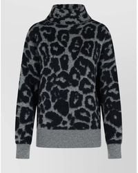 Stella McCartney - Leopard-Print Turtleneck Jumper - Lyst